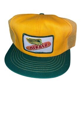 Vintage DeKalb Seed Corn K Brand USA Mesh Trucker Hat Snapback